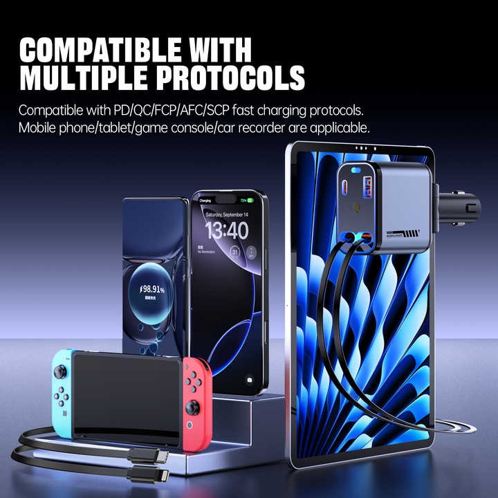Retractable Car Charger – Fast & Convenient Charging On-The-Go